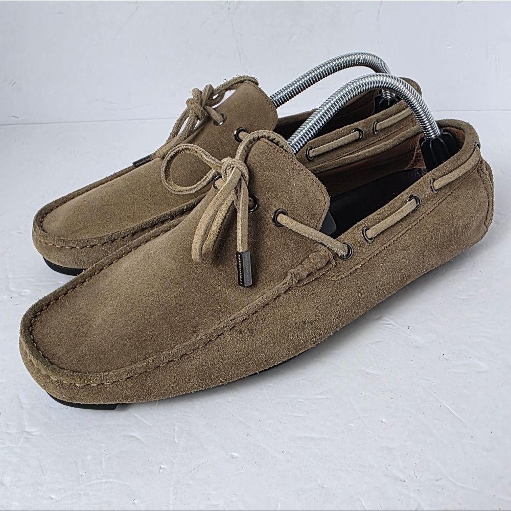 Bruno Magli Morotta Slip On Loafers Suede Mens Sand Size 10.5